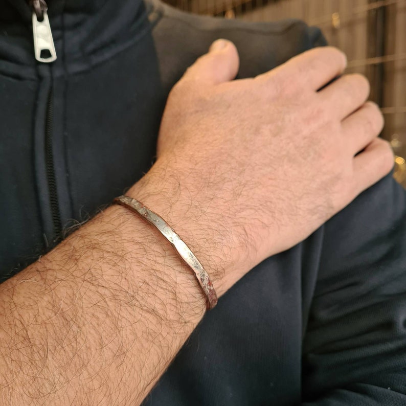 Fathers Day Jewelry Gift Mens Copper Cuff Bracelet Mens Etsy