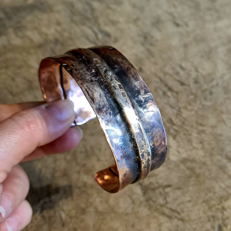Mens Viking Cuff Bracelet Foldformed Copper Unisex Bracelet Etsy