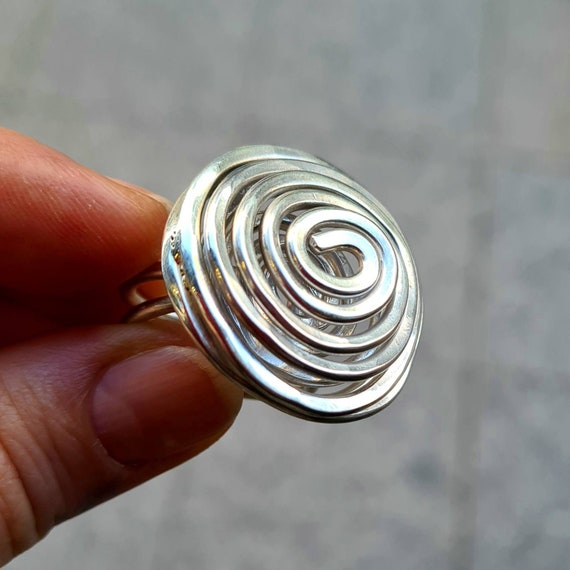 Sterling Silver Round Spiral Ring Sterling Silver Round Spiral Ring