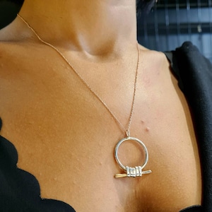 Protection Necklace with Silver Shen Ring Pendant, Protection Talisman Amulet Pendant, Silver Charm Necklace, Mothers Day Jewelry Gift