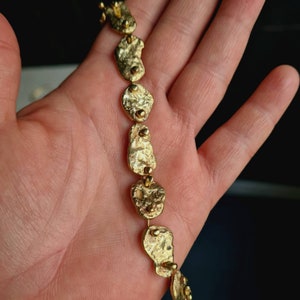 Handmade Gold Disc Chain Bracelet, Antique Brass Brutalist Bracelet, Unique Bracelet for Women, Ancient Coin Bracelet, Gift for Her, Wife image 7