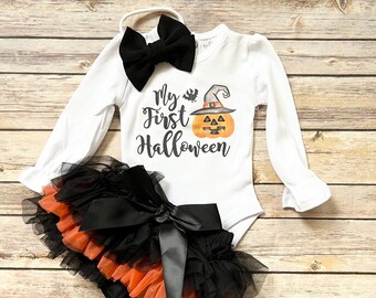 My First Halloween outfit baby girl Fall clothes baby girl baby gift My first Halloween