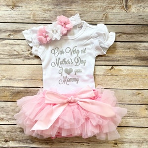 Mothers Day Baby Girl, Happy 1st Mothers Day, Mothers Day gift , First Mother's Day outfit