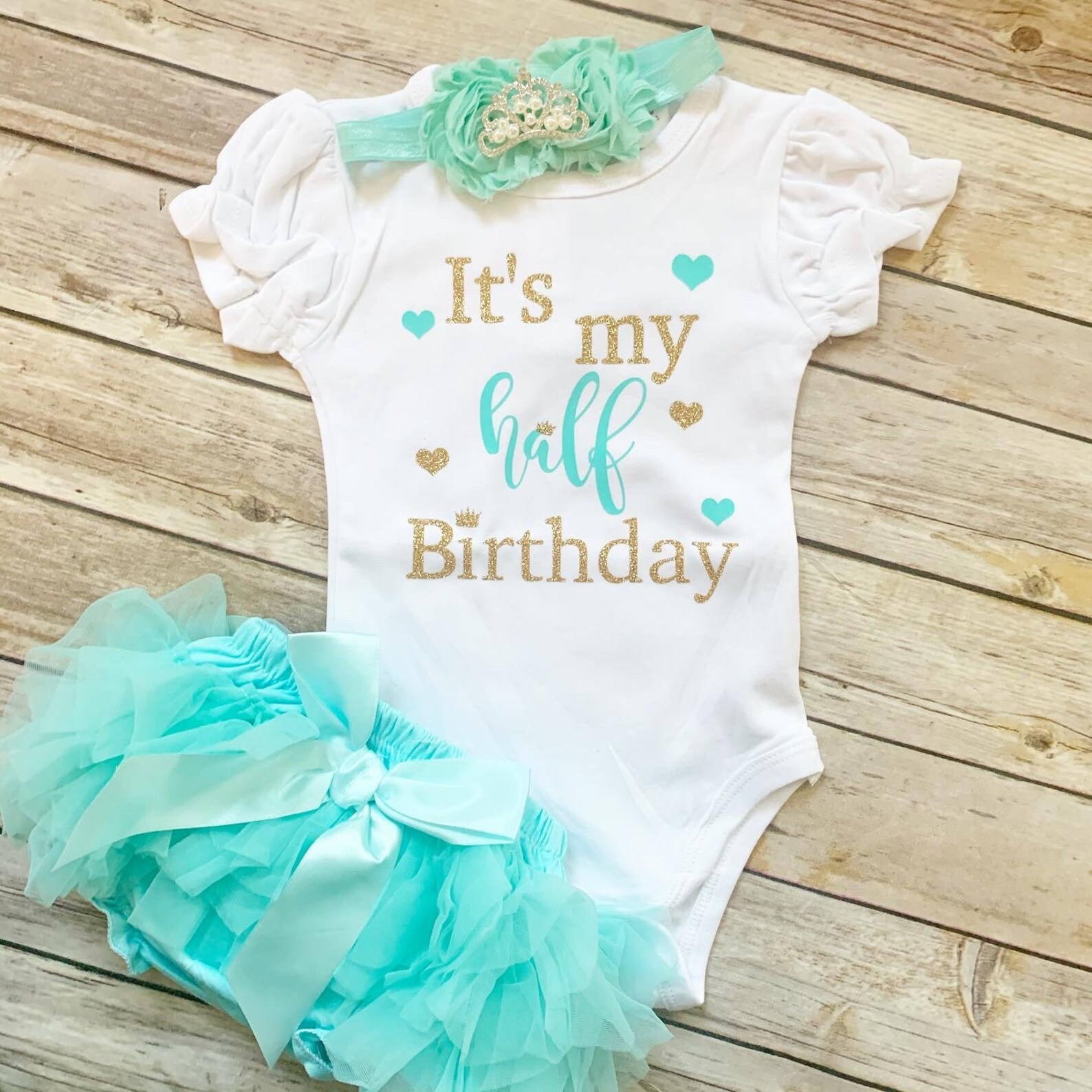 Half Birthday Outfit / Baby Girl Half Birthday / Cake Smash Etsy