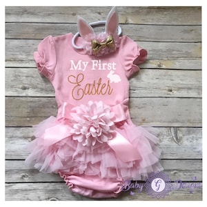 easter bunny baby girl outfit