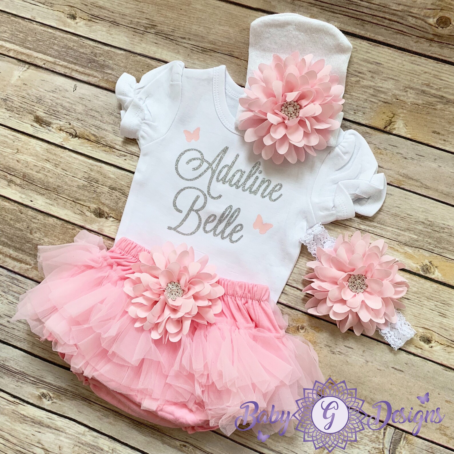 Baby Girl Coming Home Outfit Personalized Gift Baby Girl Etsy