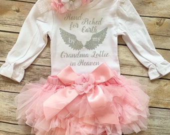 Hand picked for Earth by my loved one in heaven , Personalized baby clothes