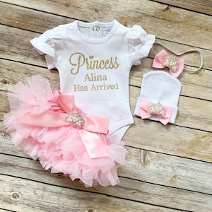 The Princess Has Arrived / Baby Girl Coming Home Outfit / Personalized ...