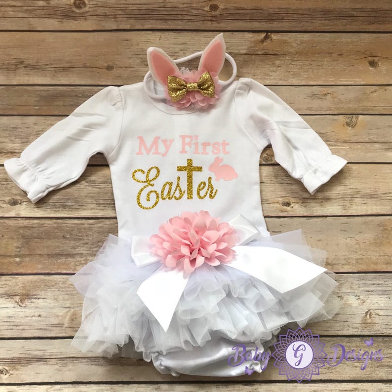 easter bunny baby girl outfit