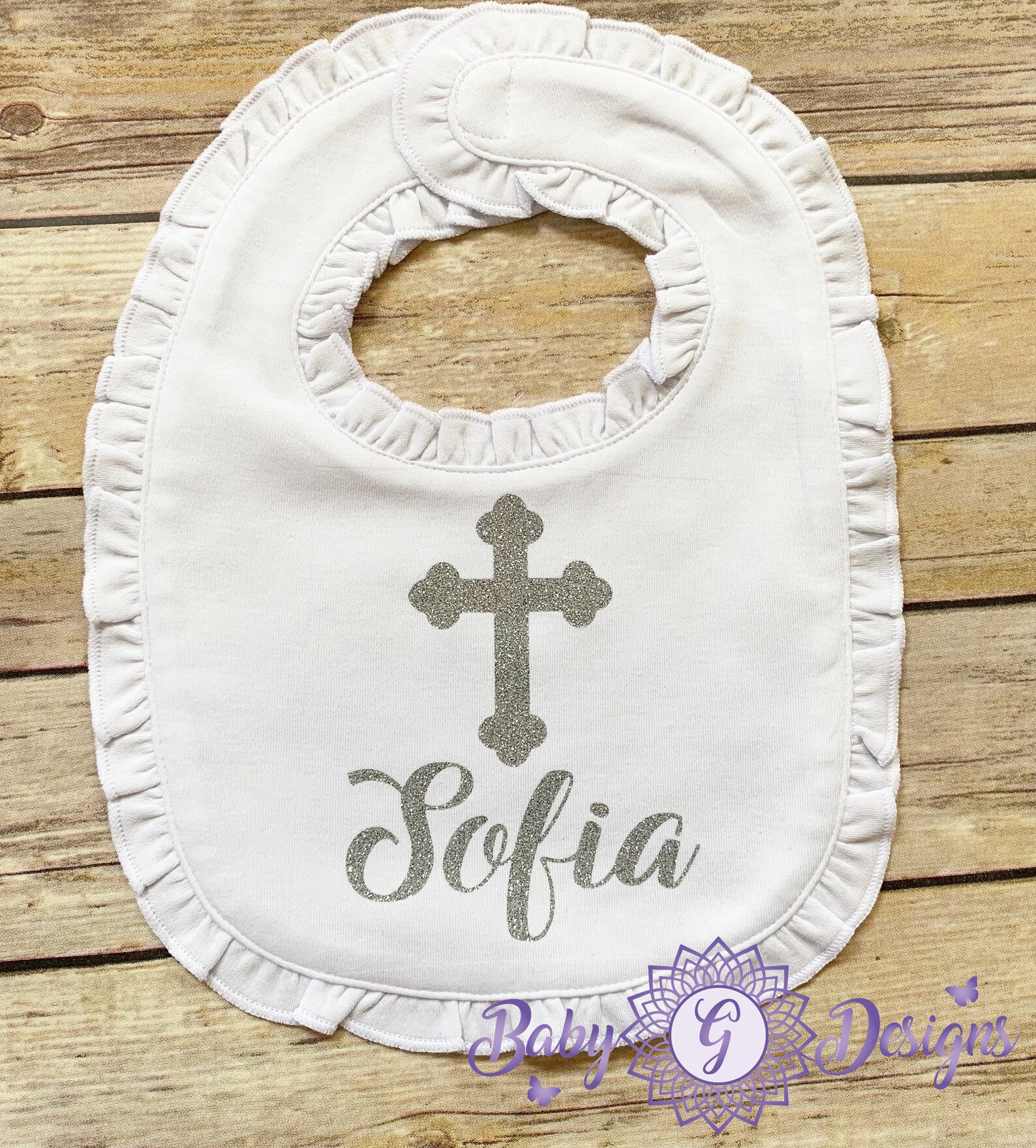 Personalized Bib Christening Bib Baptism Bib Baby shower Etsy