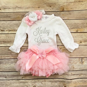 Baby Girl Coming Home Outfit /Personalized Coming Home Outfit Baby Girl / Take Home Outfit / Newborn Baby Clothes