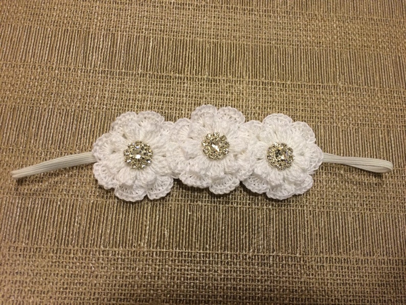 Rhinestone Headband Newborn Headband,Baby Photo Prop,Infant Headband Crochet baby headband Baby Headband SHABBY CHIC Baby Girl Headband