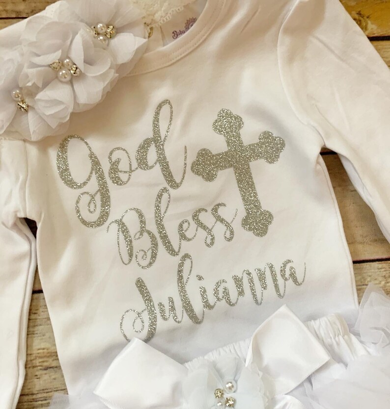 Baptism Outfit Baby Girl Baptism Dress Baptism Bodysuit Etsy