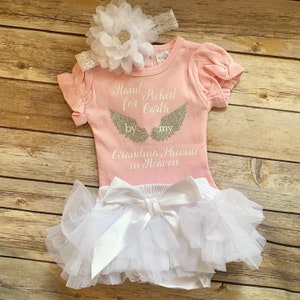 Hand picked for earth by my grandma in heaven , Personalized Baby Outfit