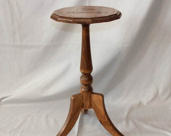 Custom Engraved Large Pedestal Table