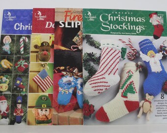 Set of 5 Vintage Annie Attic Assorted Crochet Holiday Patterns Pre-Owned (FREE SHIPPING)