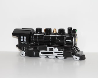 Lionel Black Ceramic Locomotive Train Bank #773 (FREE SHIPPING)