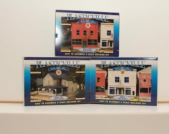 Vintage N Scale Bachmann Plasticville Assorted Building Kits New (FREE SHIPPING)