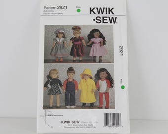 Kwik Sew 18" Doll Clothes Sewing Patterns - Used (FREE SHIPPING)