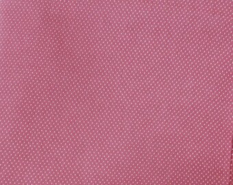 Vintage Dark Country Rose with Tiny Cream Polka Dots Fabric Width 44" x 2 Yards in length (FREE SHIPPING)