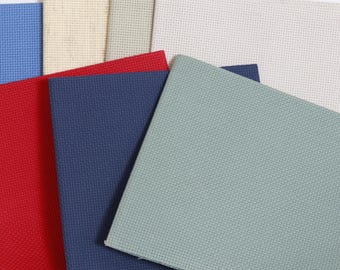 Aida 14 Count Cross Stitch Fabric Sheets Various Colors and Sheet Sizes (FREE SHIPPING)