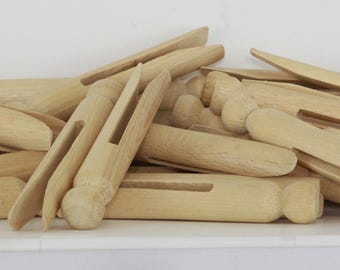 Vintage Hardwood Craft Clothes Pins (FREE SHIPPING)