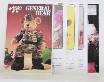 Vintage Annie's Pattern Club and Annie's Attic Crochet Patterns Set of 5 Pre-Owned (FREE SHIPPING)