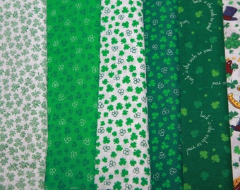Vintage St Patrick's Day Fabric with Assorted Patterns and Lengths (FREE SHIPPING)