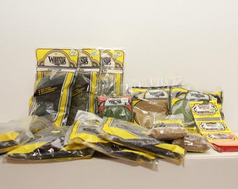Vintage nScale Woodland Scenics Grass, Trees, Gravel, Lichen and Turf New (FREE SHIPPING)