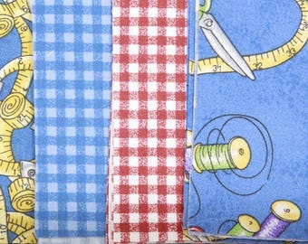 Vintage Sewing Designs Quilting with 5 Squares 4" by 4" each (FREE SHIPPING)