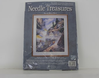 Vintage Needle Treasures Silver Belle Run Train Counted Cross Stitch Pattern Kit - New (FREE SHIPPING)