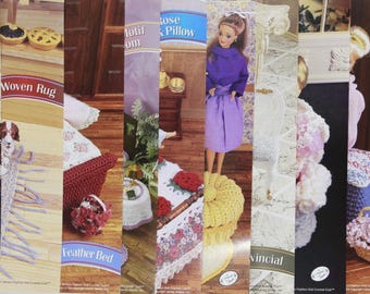 Vintage Annie's Fashion Doll Crochet Club - Home Decor Set of 9 Patterns Pre-Owned (FREE SHIPPING)