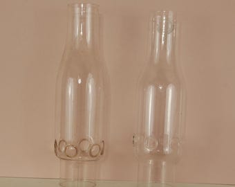 Vintage Handmade Crystal Oil Lamp Globe Imported De Czechoslovakia (FREE SHIPPING)