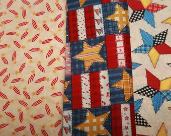 Vintage 4th of July Fabric with Assorted Patterns and Lengths (FREE SHIPPING)