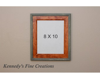 Custom Weathered Gray Stained Wood Picture Double Frame (8X10)