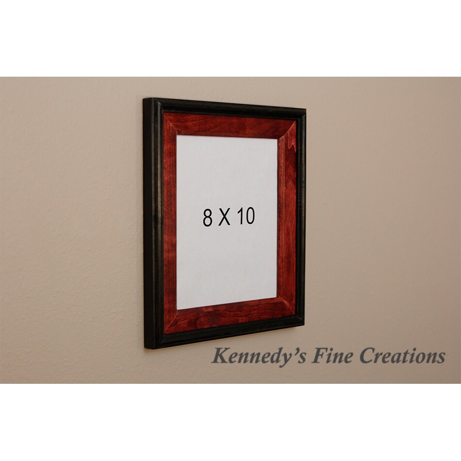 Custom Ebony Stained Wood Picture Double Frame (8X10)