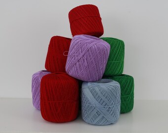 Bundle Cotton Crochet Thread, Size 10 Assorted Colors (FREE SHIPPING)