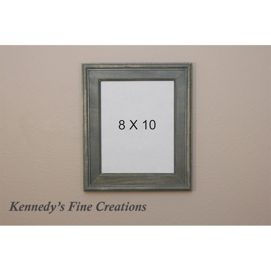 Custom Weathered Gray Stained Wood Picture Double Frame (8X10)