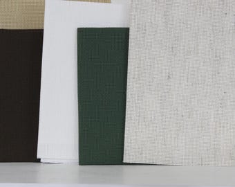 Aida 18 Count Cross Stitch Fabric Sheets Various Colors and Sheet Sizes (FREE SHIPPING)