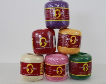 South Maid 100% Mercerized Cotton Crochet Thread, Size 10 Assorted Colors (FREE SHIPPING)