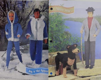 Vintage Annie's Fashion Doll Crochet Club - 11 1/2" boy and girl dolls Set of 2 Patterns Pre-Owned (FREE SHIPPING)