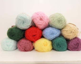 Vintage Multiple Colors Fluffy Yarn Imported by Unger - Made in France Sold by Sets (FREE SHIPPING)