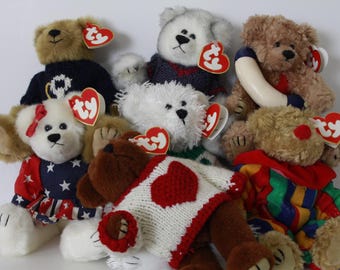 Vintage ty Plush Bears - Attic Treasures Collection Pre-Owned (FREE SHIPPING)