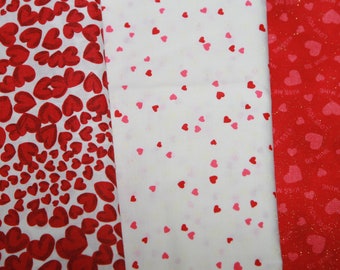 Vintage Valentine Fabric with Assorted Patterns and Lengths (FREE SHIPPING)