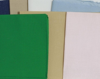 Aida 14 Count Cross Stitch Fabric Sheets Various Colors and Sheet Sizes (FREE SHIPPING)
