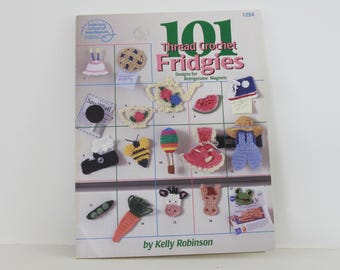 Vintage 101 Thread Crochet Fridges Designs for Refrigerator Magnets Paperback Book Pre-owned (FREE SHIPPING)