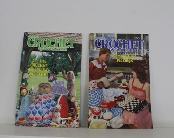 Vintage Annie's Crochet Newsletter Patterns Set of 2 Pre-Owned (FREE SHIPPING)