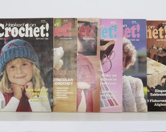 Vintage 1988 Hooked on Crochet Patterns Set of 6 Pre-Owned (FREE SHIPPING)