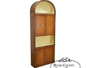Henredon Vintage Arch Top Regency Style Walnut Bookcase Cabinet