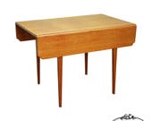 Adriance Furniture Makers Custom Cherry Wood Drop Leaf Dining Table